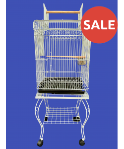 Parrot-Supplies Hawaii Parrot Cage With Stand White